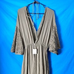NWT Anthropologie Free People Grey Jumpsuit Romper